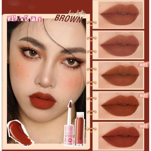 2.3g Velvet Liquid Lipstick Makeup Waterproof Long Lasting Cosmetics Women Girl Weightless Thin Texture Matte Liquid Lip Stick
