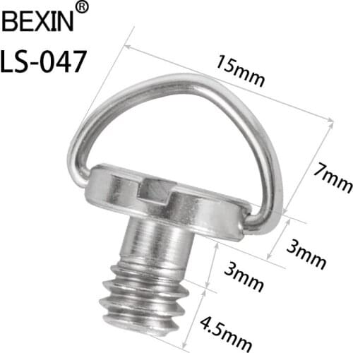 Bexin DSLR Camera Plate Thread 1/4 D Ring D-RING Camera Cage Screw For Camera Quick Release Tripod Monpod Plate