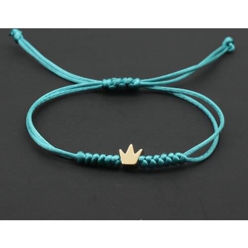 Crown Bracelet Men Women Lovers' Fashion Handmade Braided Rope Adjustable Lucky Bracelets for Male Female Child Jewelry Gift