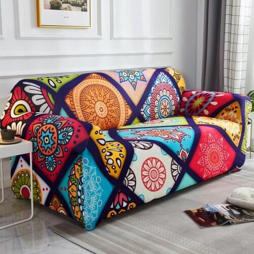Sofa Cover Cushion Cover Bohemian Datura L Type 1 2 3 4 Seats Covers Sofa Cover Angle Stretch Elastic Sofa Cover Cover for Sofa