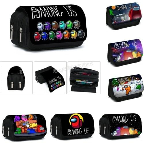 AMONG of US Pencilbag PencilCase Peripheral Pencil Case Back School Stationery Amongs Pen Bag Pouch Cute School Supplies