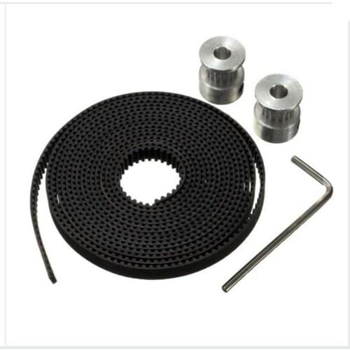 DuoWeiSi 3D Printer Parts GT2 Pulley 16 Teeth 5mm Bore 2M Belt For 3D Printer Parts RepRap Prusa