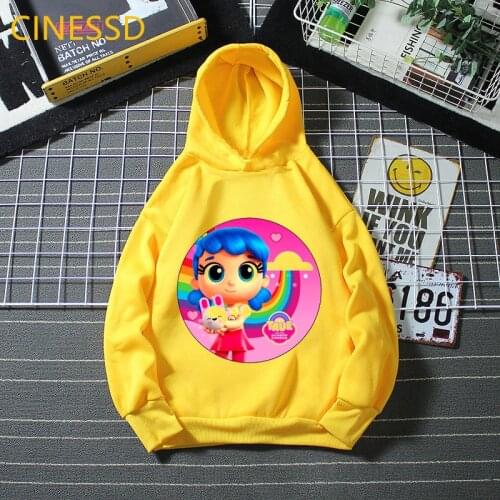 Kids Hoodie True And The Rainbow Kingdom Print Cartoon Sweatshirts Childrens Spring Autumn Winter Clothes Plus Velvet 3-13 Y
