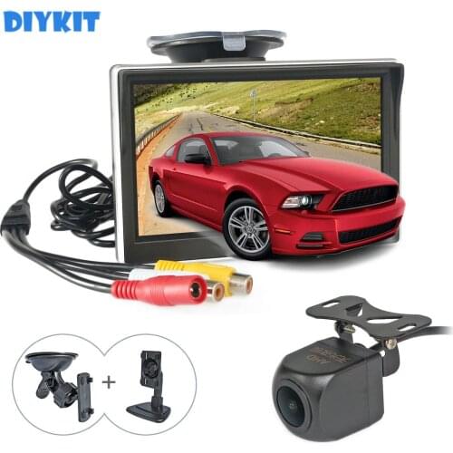 DIYKIT 5" AHD IPS Car Monitor 1920x1080P HD 170 Degree Starlight Night Vision Backup Vehicle Reverse Camera Car Universal Camera