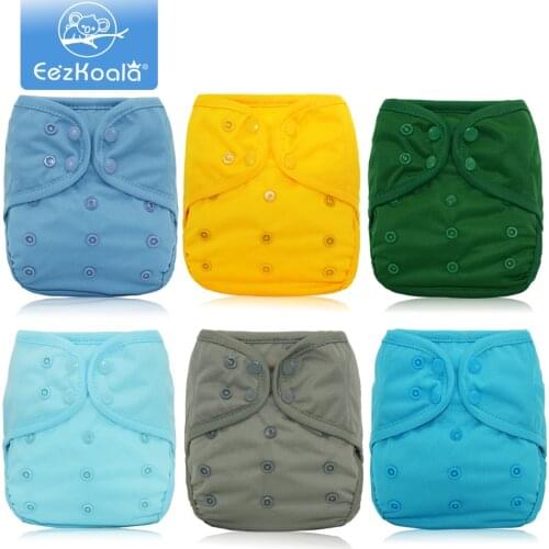 EezKoala 6pcs/Set Eco-friendly Christmas Sale Cloth Diaper Cover Adjustable Baby Pocket Nappy fit 0-2 Years Baby Girl Washable