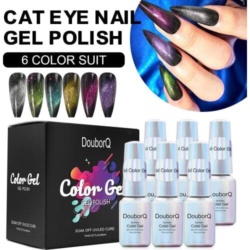 Cat Eyes Nail Gel 5D Laser Magnet Varnishes Soak Off UV LED Shimmer Magnetic Lacquers Shiny Gel Gift for Women Nail Salon