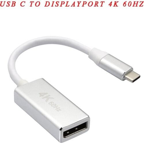 USB3.1 TYPE C to DisplayPort Adapter Cable (19cm) USB C to DP Converter 4K 60HZ Compatible with Macbook, Macbook Air,Chromebook