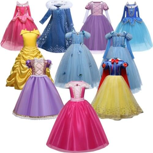 Cosplay Princess Costume For Girls Halloween Party Fancy Dress Up Children 4 5 6 7 8 9 10 Year Disguise Kids Christmas Clothes
