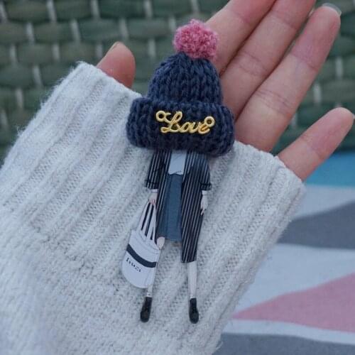 Handmade DIY GIRL Model For Clothes Acrylic Badges Kawaii Icons on Backpack Pin Letters Love Brooch 2020 Gifts