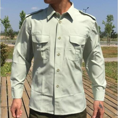 Men Military uniform Spring Shirt Long Sleeve Police Performance