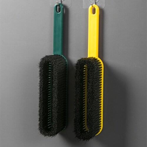 New Portable Car Dust Removal Brush 2 in 1 Handheld Soft Brush With Hair Sticker For Car Seat Carpet Console Car Cleaning Brush