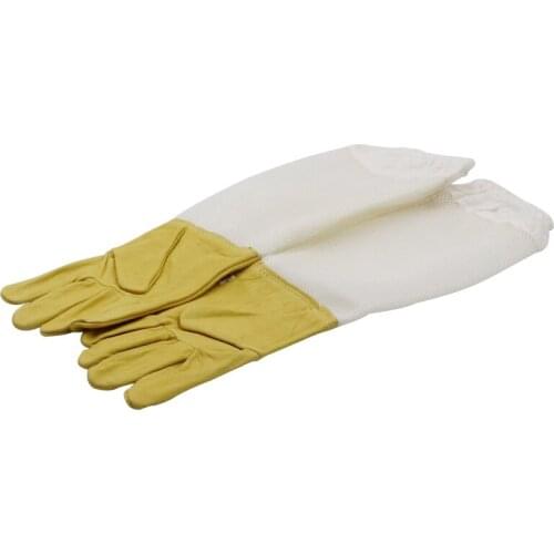 1Pair Beekeeping Gloves Lengthen Protective Sleeves Breathable Anti Bee/Sting Gloves For Beekeeper Beekeeping Tools