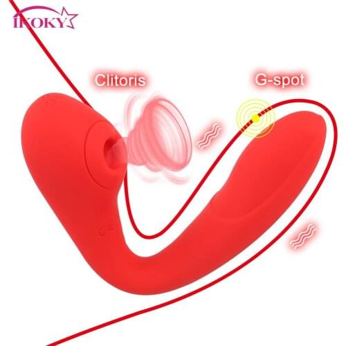 Nipple Sucker Sucking Vibrator Sex Toy for Women Female Masturbator G Spot Clitoris Stimulator Vaginal Massager Bendable