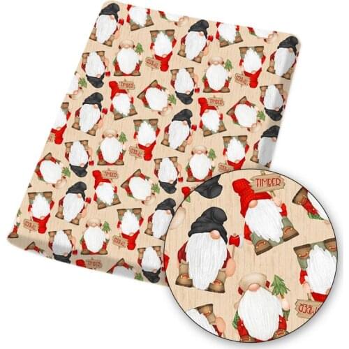 Christmas Polyester Cotton Fabric By Meter Printed Cloth Sheet For Sewing Dress Garment Bag Making DIY Craft Material 45*145cm