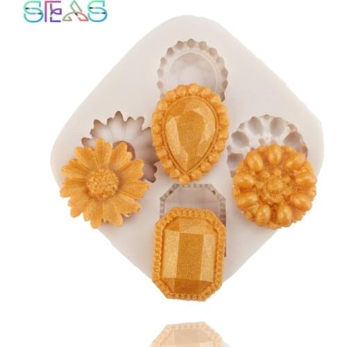 Chocolate Fondant Cake Decorating Tools Gem Jewelry Cake Silicone Mold Sugar Craft Molds Baking Molds Resin Molds