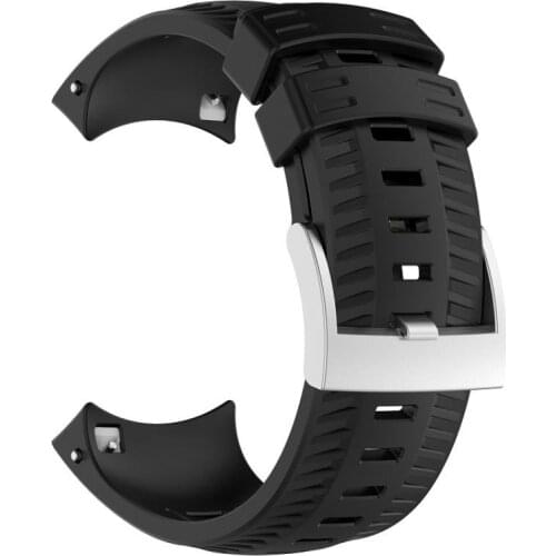 Sports Silicone Watch Band Strap For SUUNTO 9 Smart Watch Replacement Wristband Adjustable Classic Steel Pin Buckle Watchband