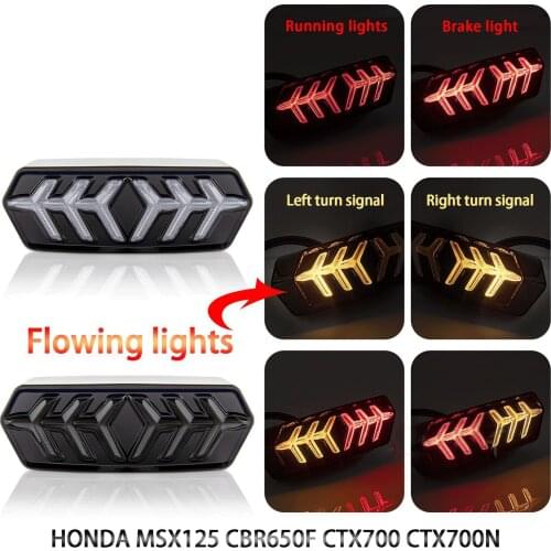 Motorcycle LED Tail Light Signal Light Running Turn Signal Indicator Lamp Rear taillight For Honda MSX125 CBR650F CTX700 CTX700N