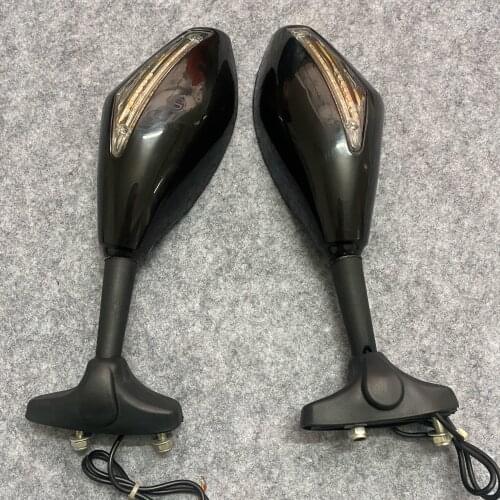 Universal Motorcycle Indicator Rear View Side Mirrors Integrated LED Turn Signals Fit for KAWASAKI ZX6R ZX10R ZX9R ZX14R ZX12R
