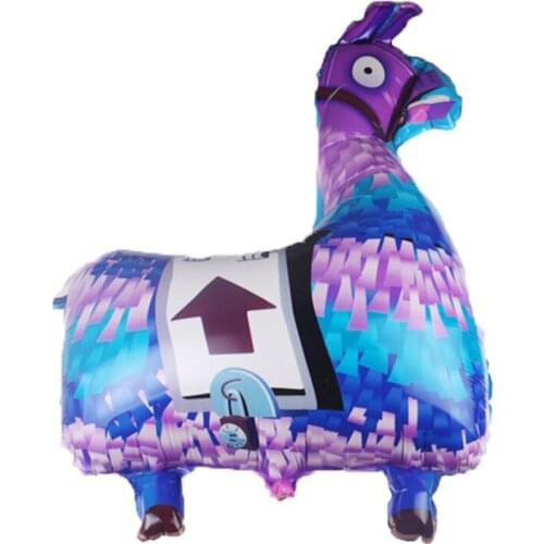 Pinata balloon purple alpaca aluminum foil balloon cartoon animal birthday party layout hydrogen balloon wholesale
