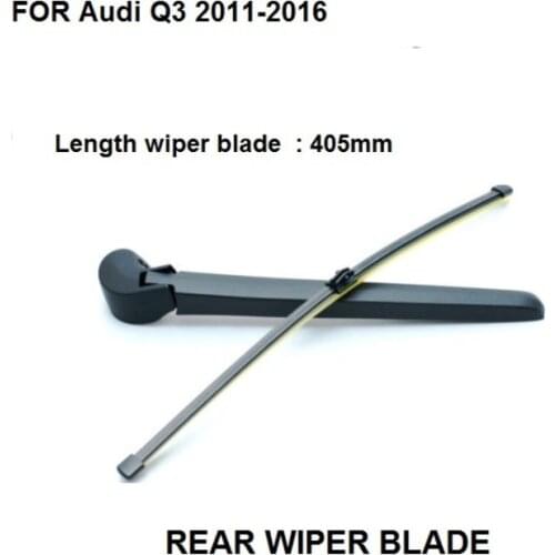 Rear Wiper Arm & Blade For Audi Q3 8U 2011 2012 2013 2014 2015 2016, Blade size 405mm Set New