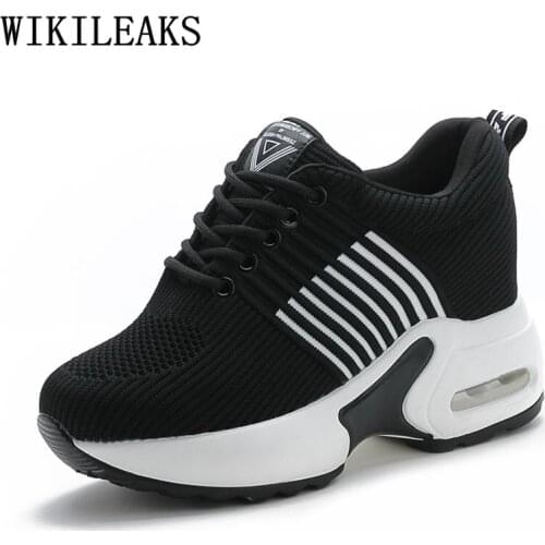 Platform Sneakers Women Elevator Shoes Increase Within Ladies Casual Shoes Vulcanized Shoes Wedges Sneakers For Women Zapatillas