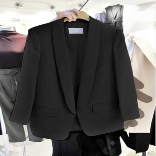 Blazer feminino casual white suit womens jacket fashion blackOLprofessional suit long-sleeved new spring and autumn wild jacket