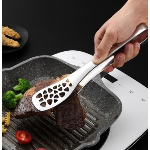 1pcs 304 stainless steel bread for steak for barbecue kitchen clamp tools