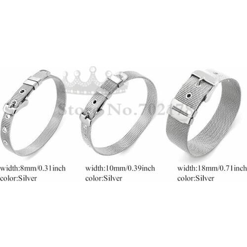 1pc 6mm/8mm/10mm/18mm Stainless Steel bracelet bangles Wristband Fashion Accessory Top Quality