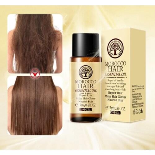 17ml Morocco Hair Essentail Oil Repair Hair Glossy Nourish Conditional Dry Hair Hair Knotting Hair Bifurcation Repair Smooth