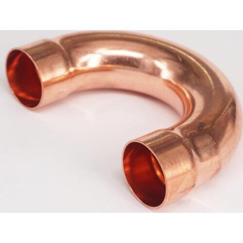 35x1.2x108mm 180 Degree Return Elbow Copper End Feed Welding Pipe Adapter Air Condtioner Refrigerator