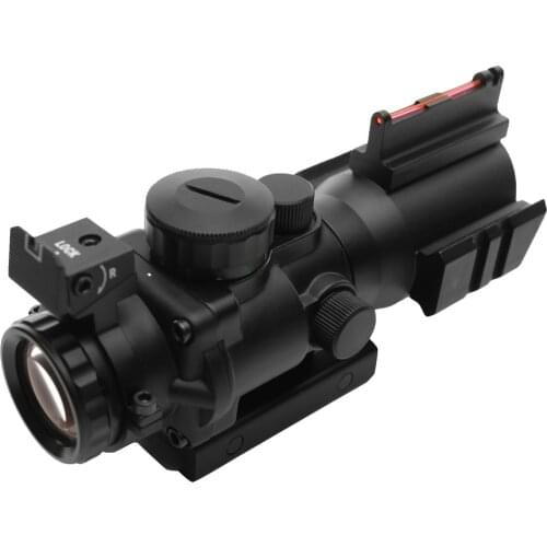 4x32 Prism Spotting Telescope 4 Times Blue Film Outdoor Aluminum Alloy Fiber Optic Rifle Tactical Scope Waterproof Optical Prism