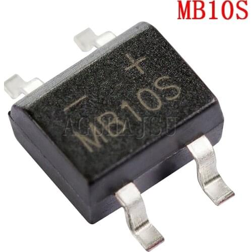 50PCS MB10S SOP-4 1000V 0.5A bridge rectifier new and original IC