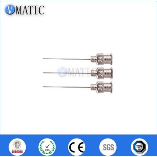 Free Shipping 12Pcs 24G Blunt Stainless Steel Metal 1 Inch Dispensing Needle
