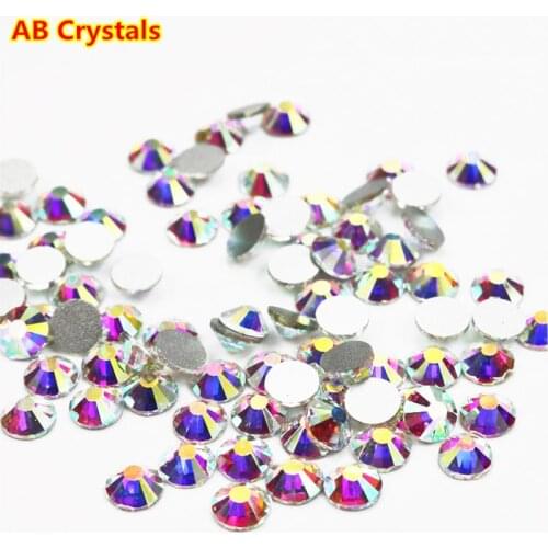 Free Shipping ss3-ss40 1440pcs Non Hotfix Original Elements Crystal Nail Art Clear Rhinestone AB Crystal ss3 ss4 ss6 ss10 ss20