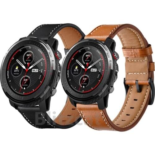 Bracelet Wrist Genuine Leather Watch Band Strap for Xiaomi Huami Amazfit Stratos 3 2 2S pace Replacement Wrist band strap new