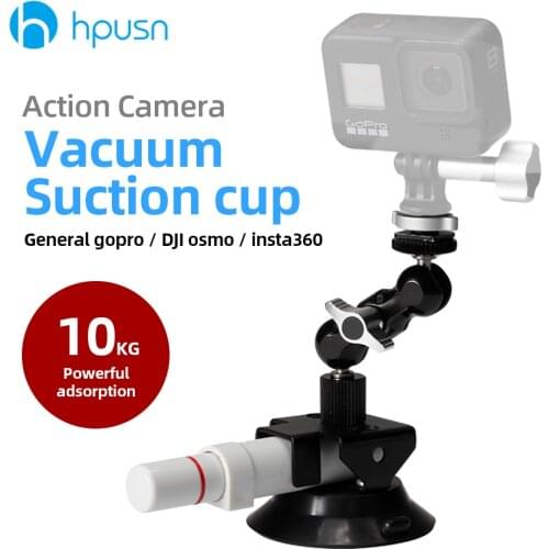 For GoPro Action Camera Car Vacuum Suction Cup Sucker Car Holder Mount For Osmo Xiaomi SJCAM Eken Glass Suction Cup Bracket