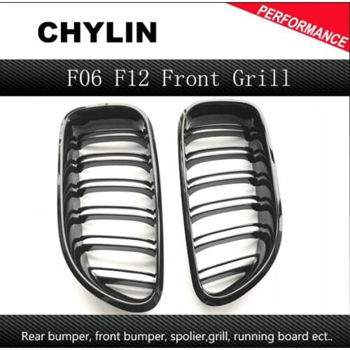 F06 Grill F12 Kidney Front Grille F13 Replacement ABS M6 Bumper Grill for BMW 6 Series Grand Tourer 640i 650i 650 Black Grill