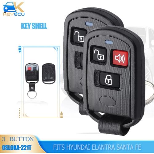 KEYECU Replacement Remote Key Fob Shell Case 2+1 Button for Hyundai Kia FCCID: OSLOKA-230T