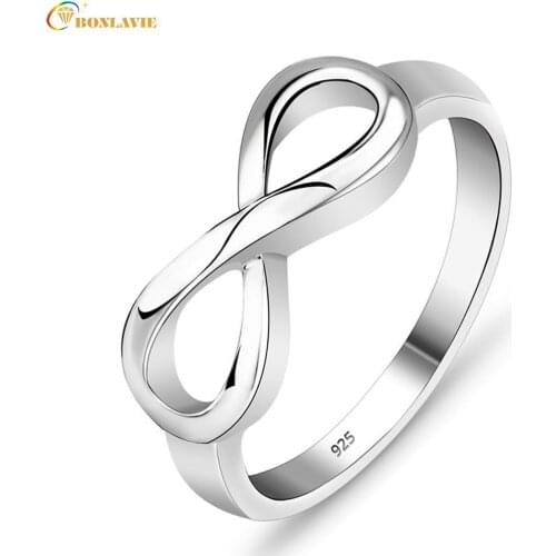 Hot Sell Simple 8 Word Rings for Women Sliver Color Alloy Ring Fashion Accessories Ring Luxury Temperament Female Jewelry