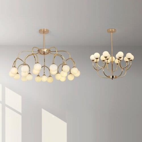 Nordic Living Room chandeliers ceiling Bedroom chandelier lighting Light fixture Industrial engineering glass Restaurant Lamp