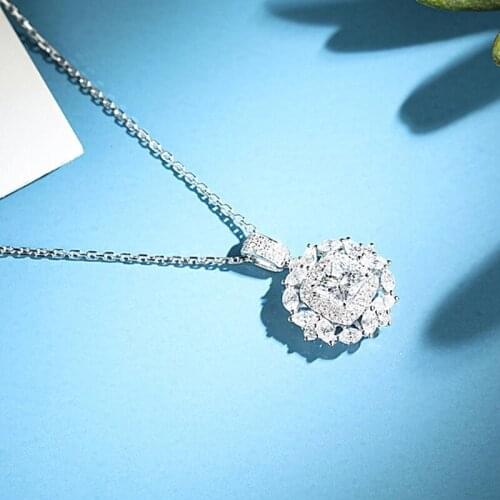 Trendy Snowflake Necklaces Pendants 925 sterling silver Jewelry Hollow aaa CZ Zircon Chokers Necklace for Women Party