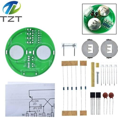 Diy Electronic Kit LED Gyro DIY Welding Kit Rotating Lantern Inline Components Diy Electronic Sodering Project(No Battery)