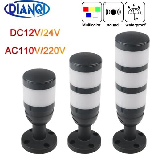 New multifunctional rotary industrial signal tower warning light alarm device 12V 24 V 110 V 220 v 1 ~ 5 optional