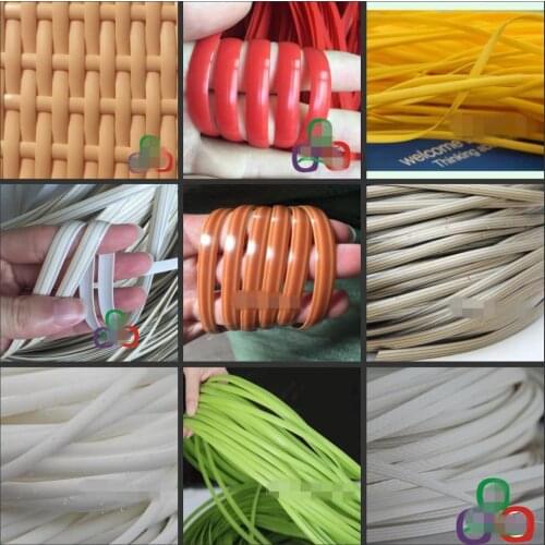 500G 60M solid color flat synthetic rattan weaving material plastic rattan for knit and repair chair table etc