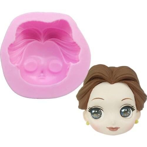 Princess Avatar Paddle Cooking Tools Fondant Diy Cake Silicone Moulds Chocolate Baking Decoration Candy Resin Craft