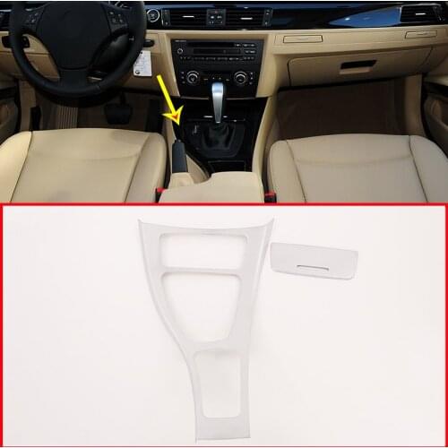 For BMW E90 E92 2005-2012 3 Series Left Hand Drive ABS Matte Center Console Gear Shift Frame Car Accessories