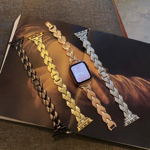 Band For Apple Watch6 5 4 3 2 1 42mm 38mm 40MM 44MM Metal Stainless Steel Watchband Bracelet Strap for iWatch Series Accessories