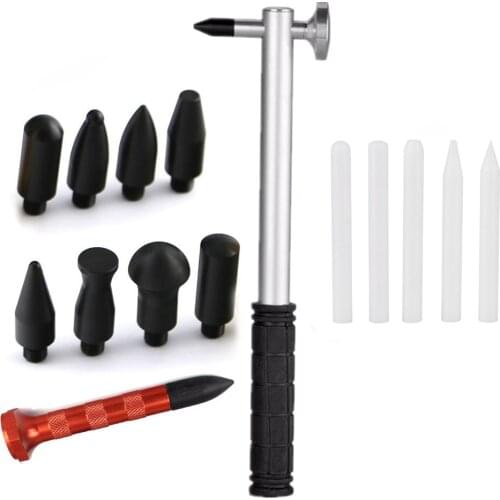 Hand Tools Paintless Dent Repair Tools Dent Removal Rubber Repair Hammer Tap down with 9 heads Paintless Repair tools