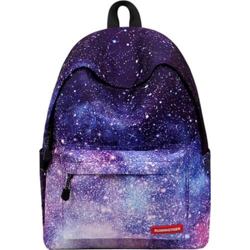 Space Galaxy Printing Black School Bags For Teenage Girls Fashion Star Universe Backpack Women 15%OFF T341