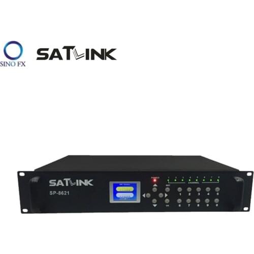 SATLINK SP-8621 DVB-T 8 in 2 route modulator 1080P MPEG4 2 frequency for 8 channels